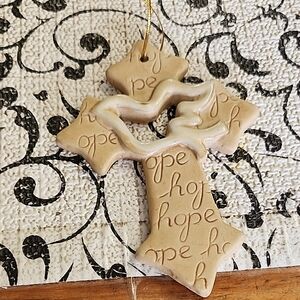 Hopev Ceramic Cross Ornament